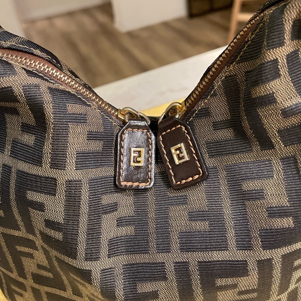 Authenticated Fendi Zucca Vintage Y2K Shoulder Purse Excellent Condition - Picture 10 of 16